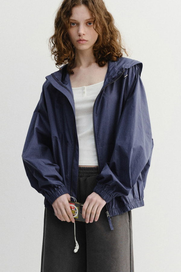 Dunst Summer Breeze Windbreaker - Navy Blue