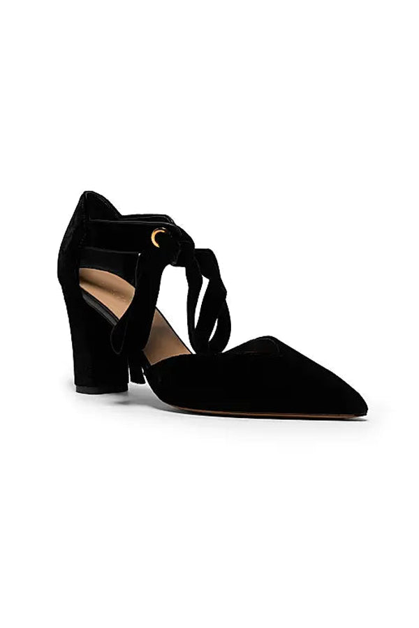 Ulla Johnson Corinna Eyelet Detail Heel - Black