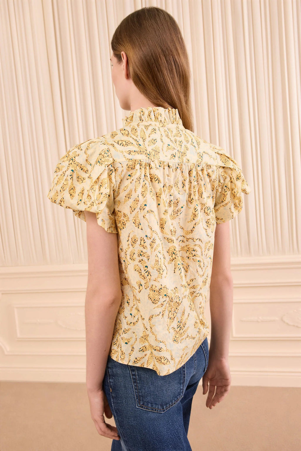Ulla Johnson Estela S/S Cotton Top - Chamomile