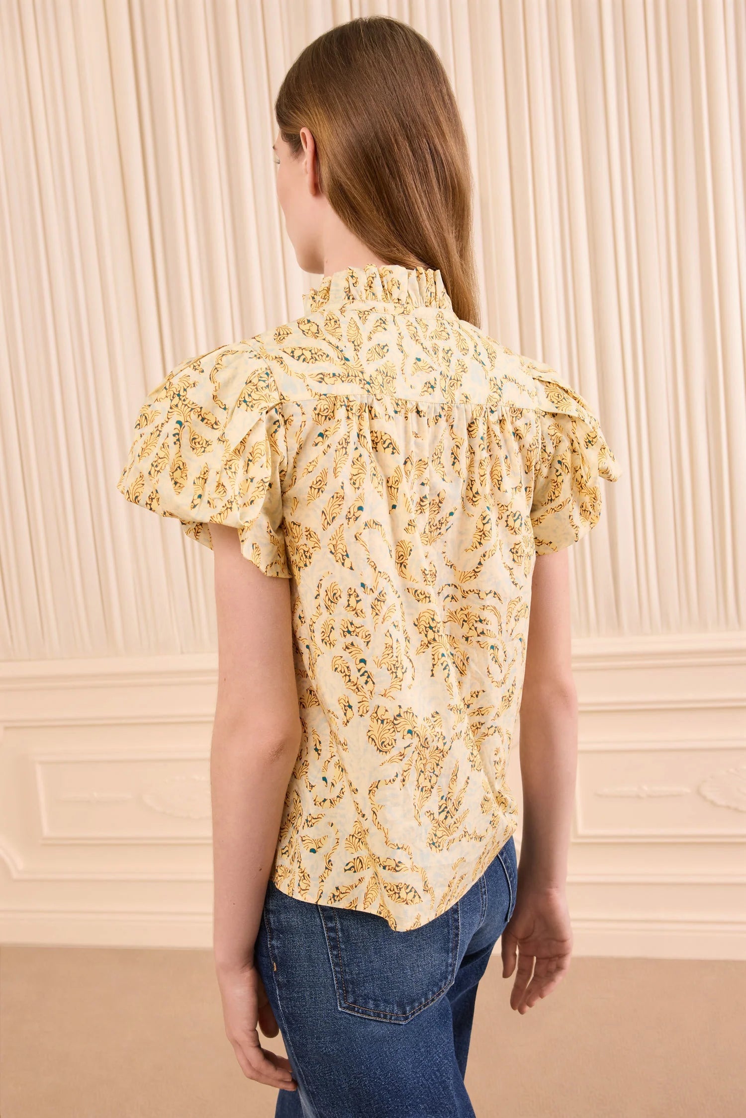 Ulla Johnson Estela S/S Cotton Top - Chamomile