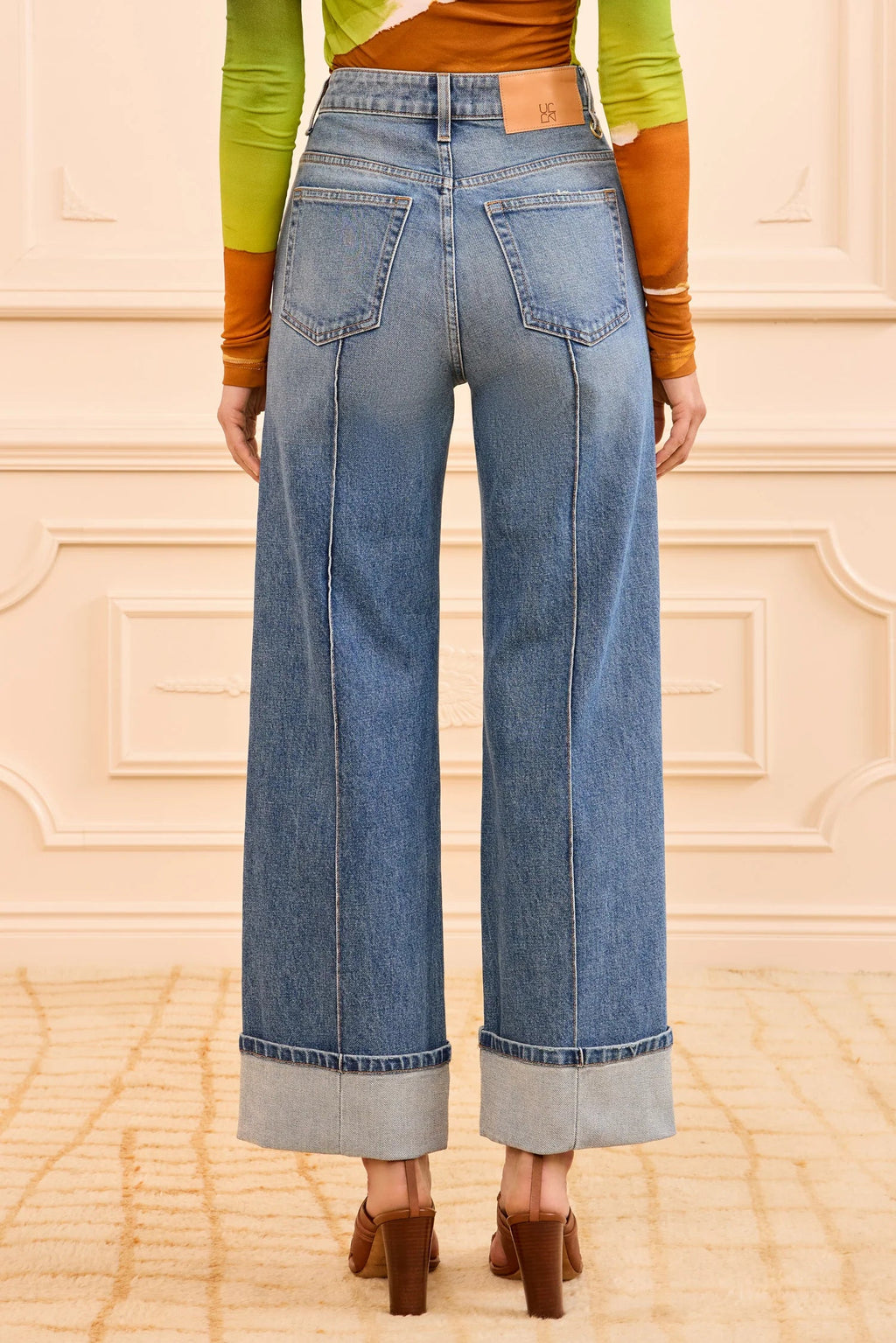 Ulla Johnson Genevieve Stretch Pintuck Jeans - Danube
