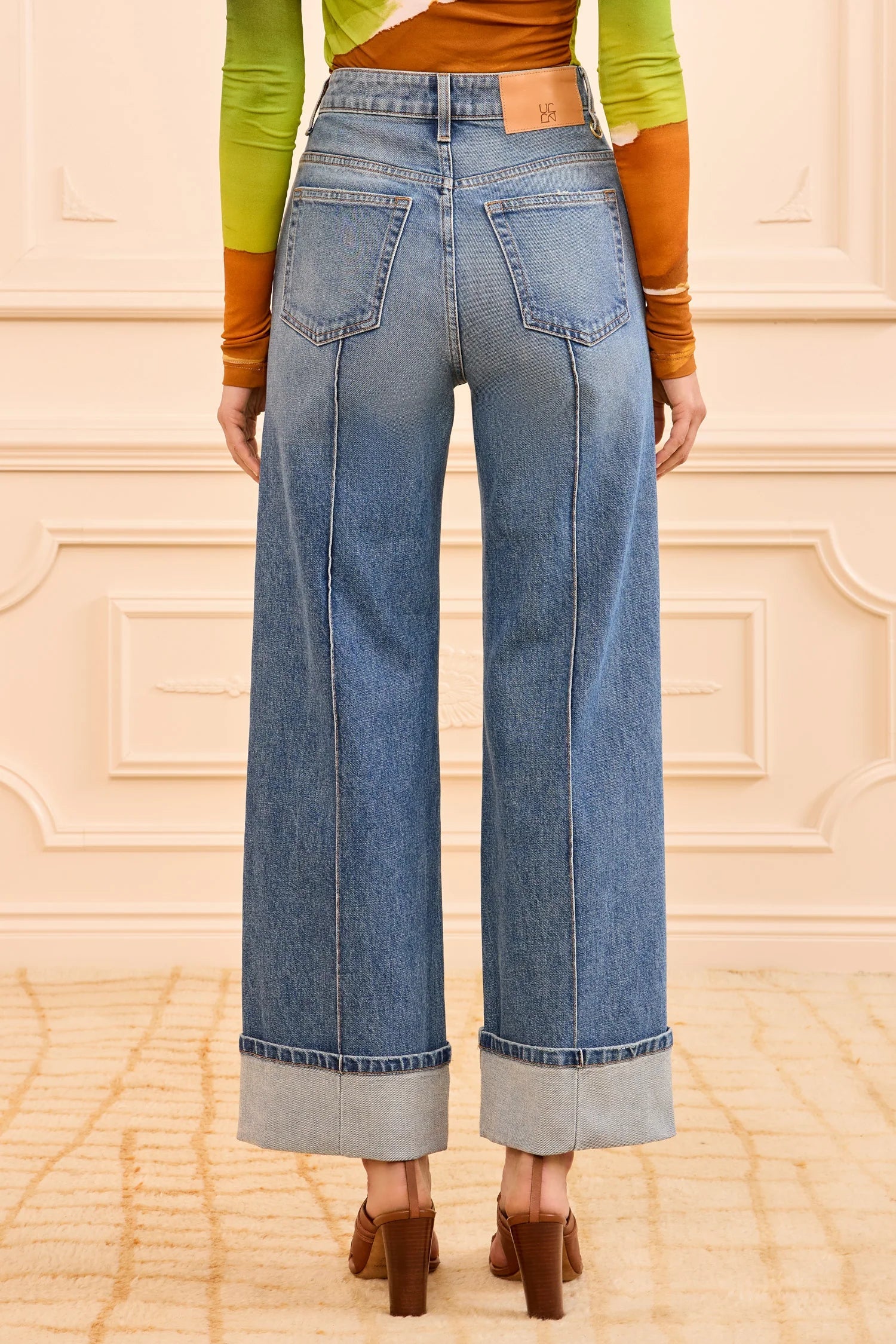 Ulla Johnson Genevieve Stretch Pintuck Jeans - Danube