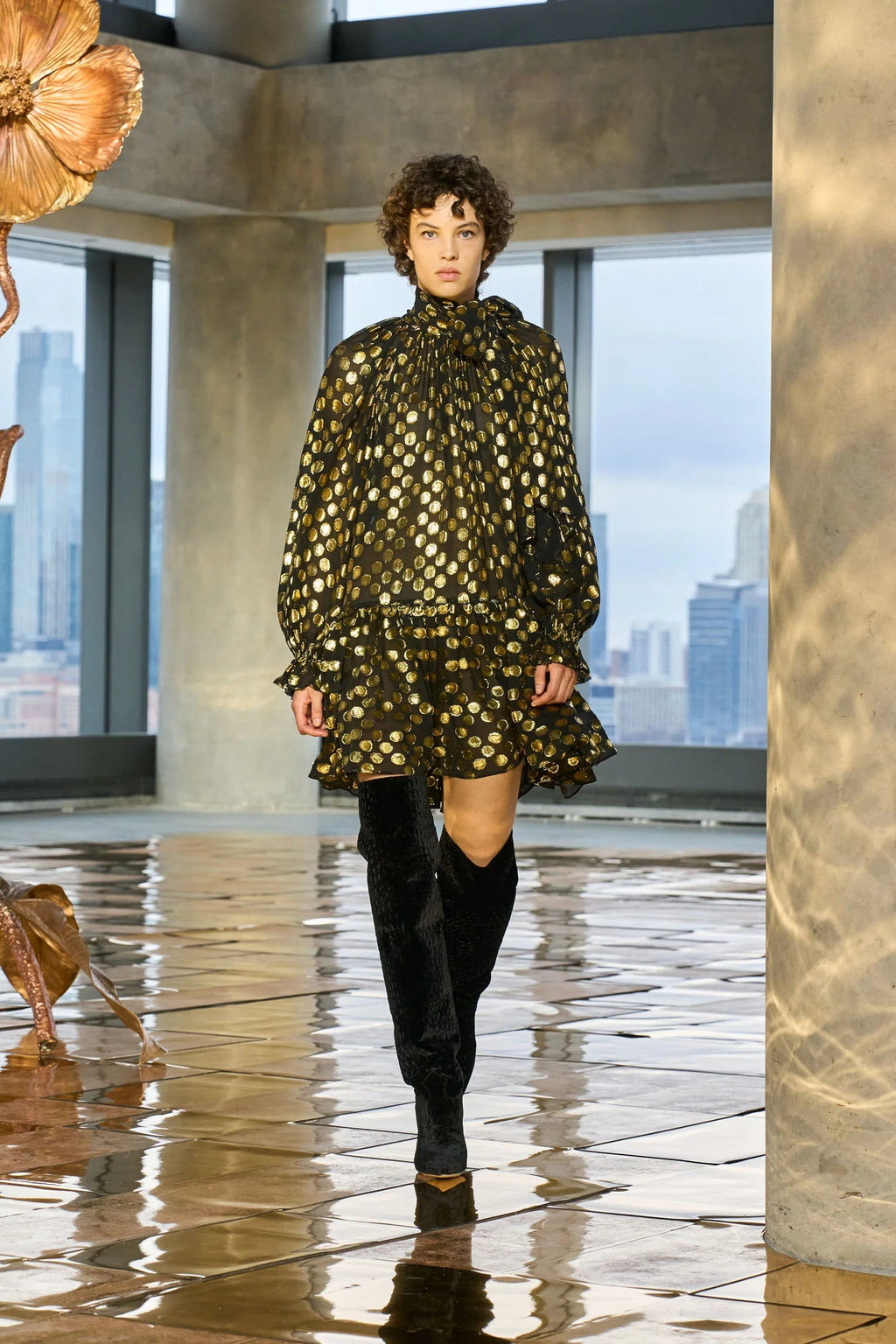 Ulla Johnson Loretta Silk Long Sleeve Mini Dress