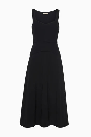 Ulla Johnson Vivi Sweetheart Neckline Midi Dress - Noir