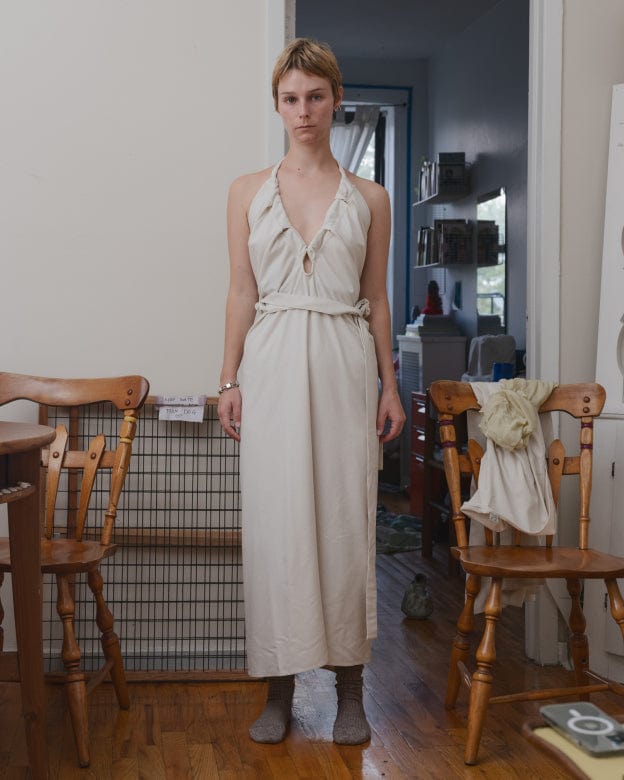 Baserange Undyed Node Dress - White