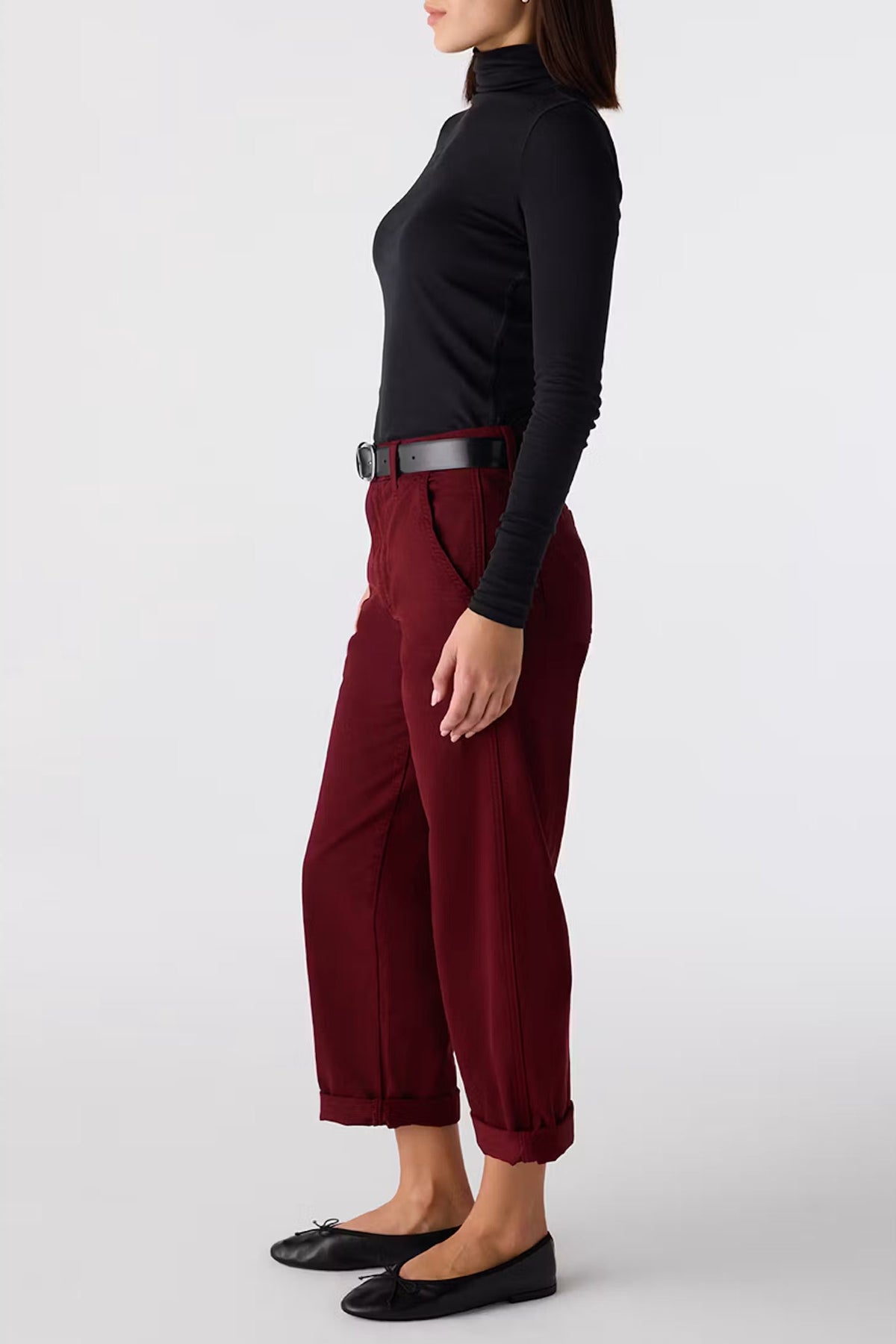 AMO Denim Ursula Relaxed Chino Pants - Decadent Red