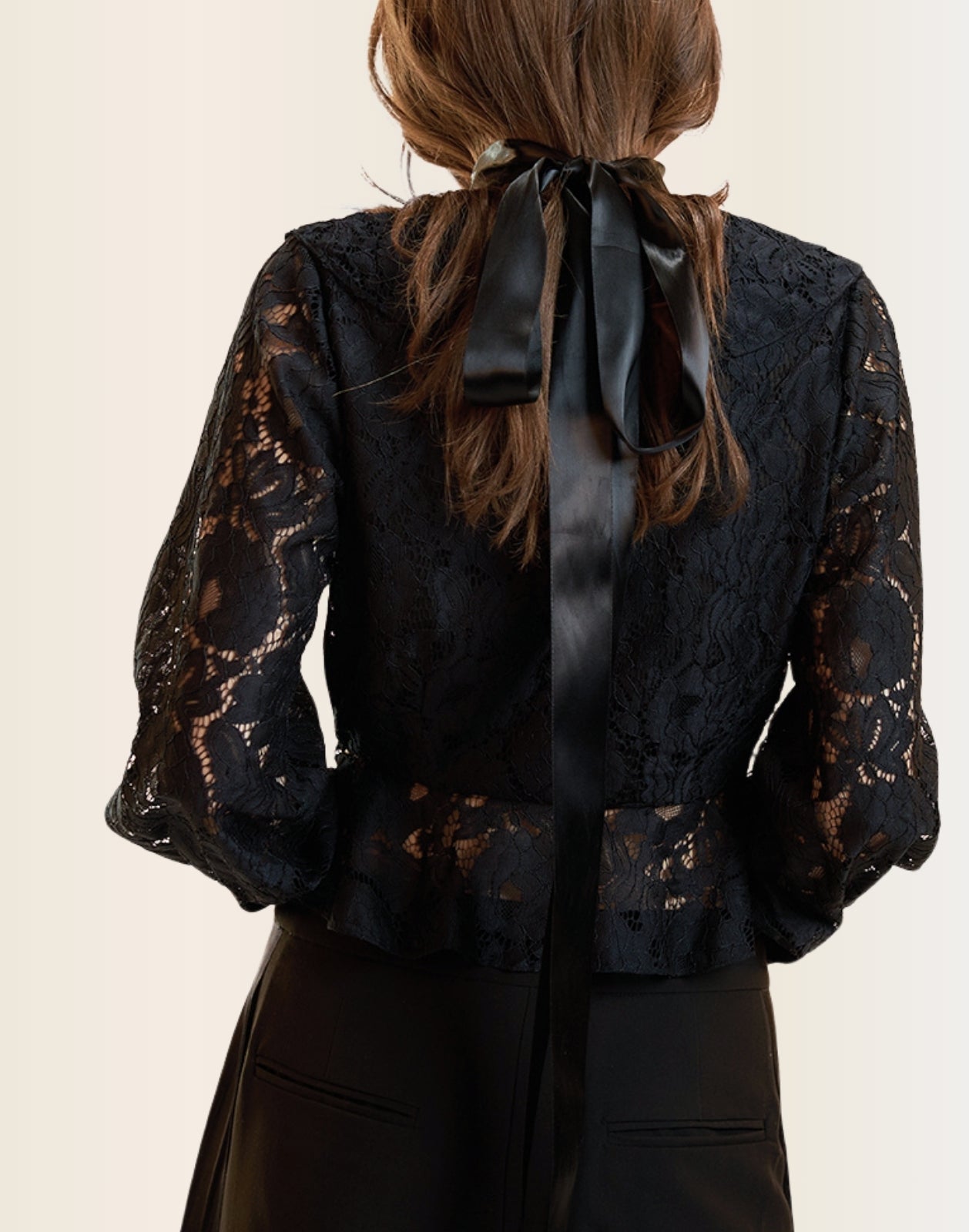 Cynthia Rowley Verona Lace Blouse - Black