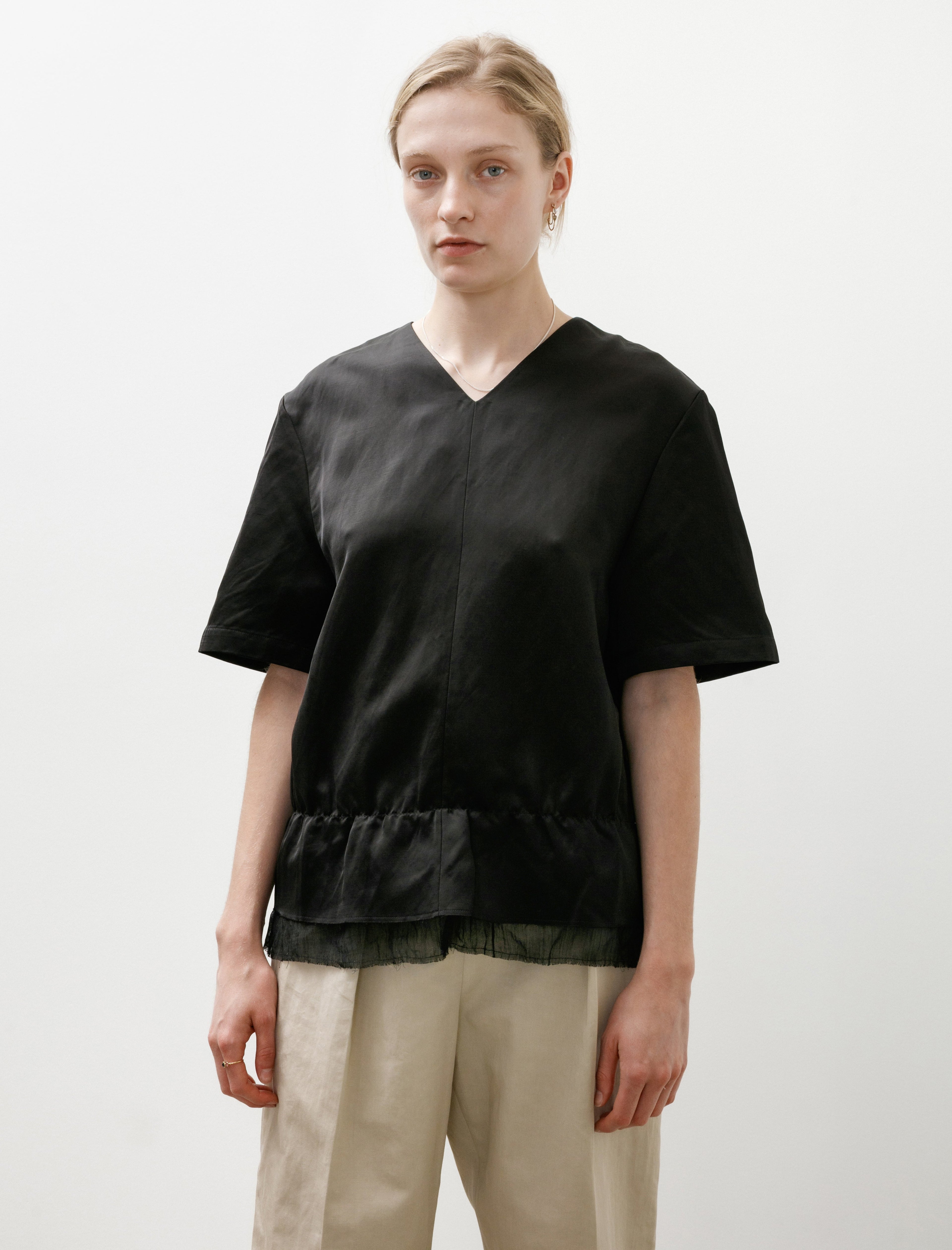 Totême V-Neck Satin Pullover