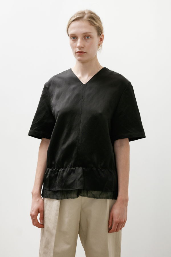 Totême V-Neck Satin Pullover
