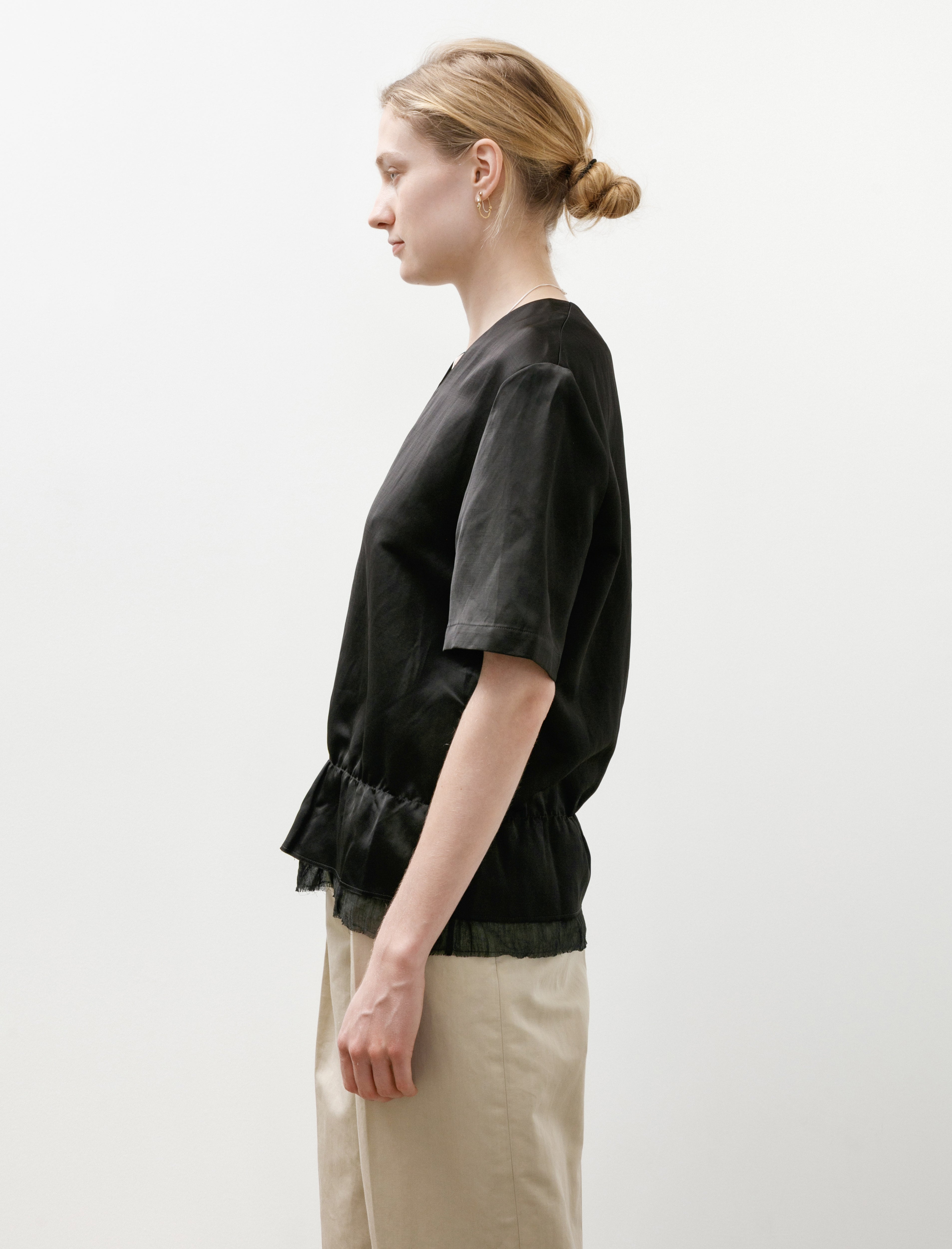 Totême V-Neck Satin Pullover