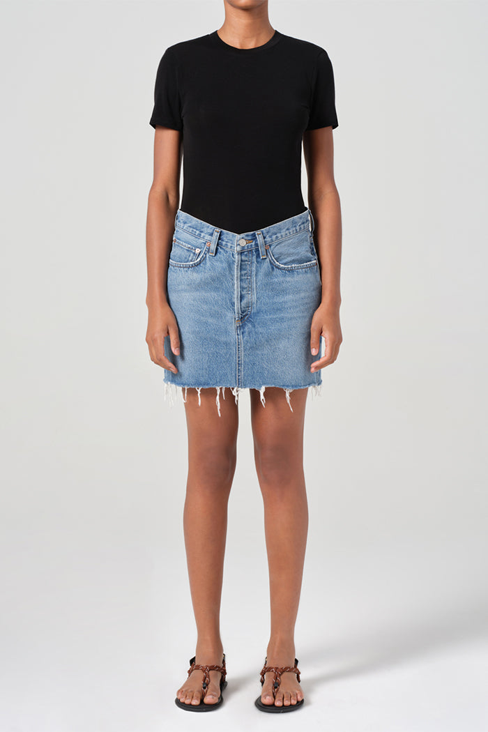 AGOLDE V-Waist Mini Skirt - Fairway