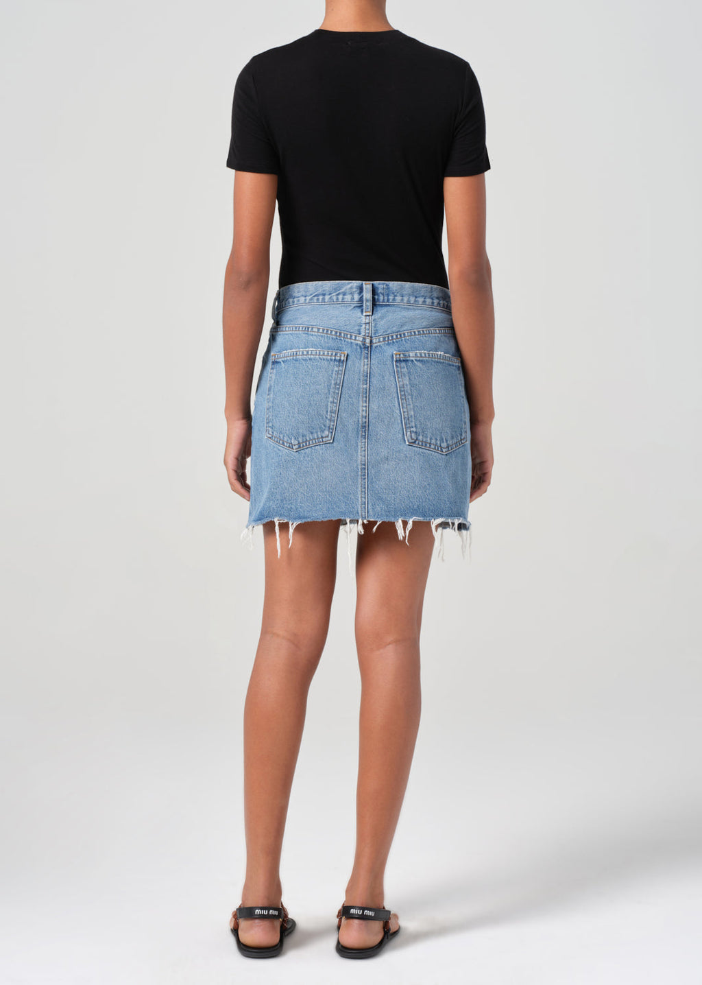 AGOLDE V-Waist Mini Skirt - Fairway