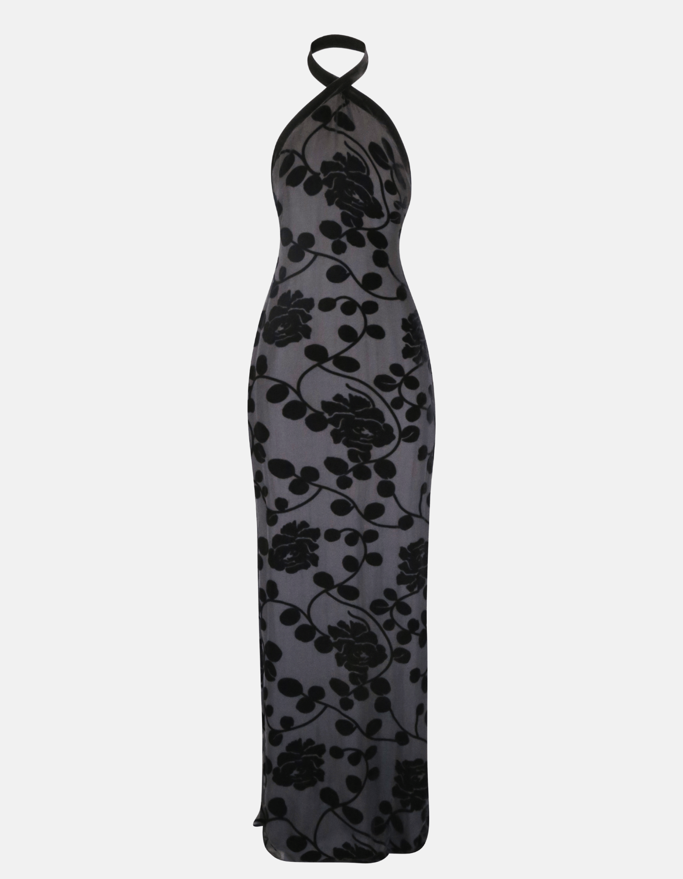 MAET Valytia Silk and Velvet Dress - Black