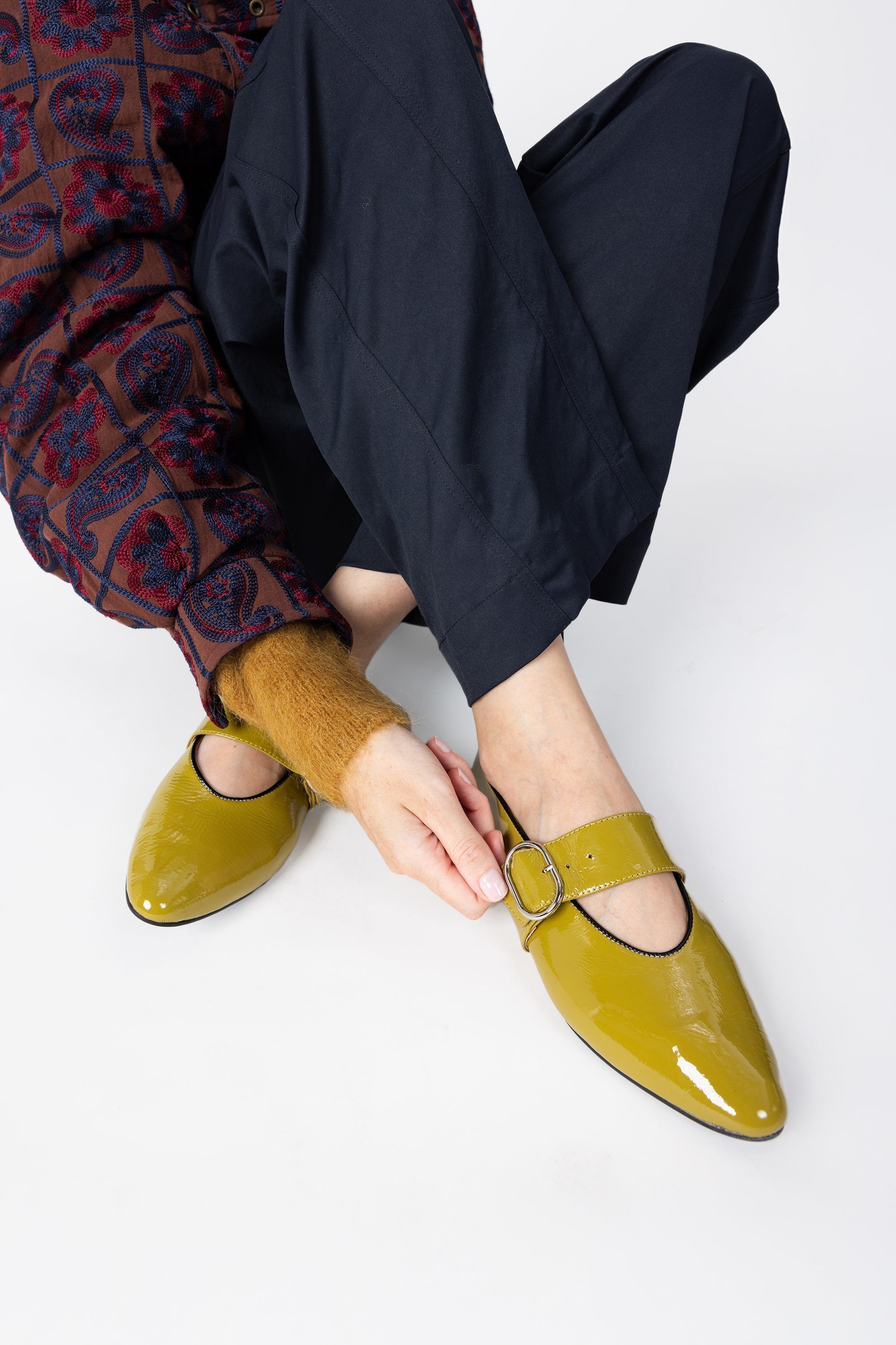 INTENTIONALLY __________. Vartan Buckle Flat Mary Jane