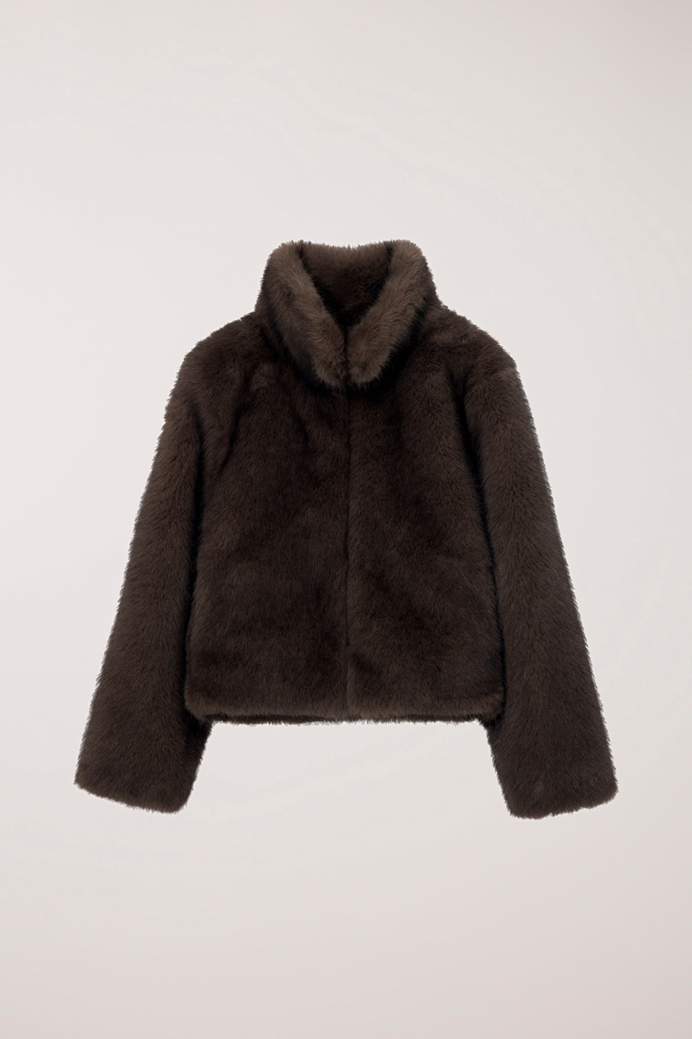 Dunst Vegan Fur Cropped Jacket - Brown