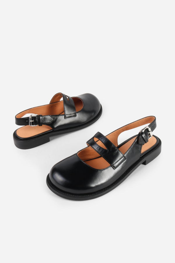 INTENTIONALLY __________. Vented Chunky Slingback Maryjane Shoes