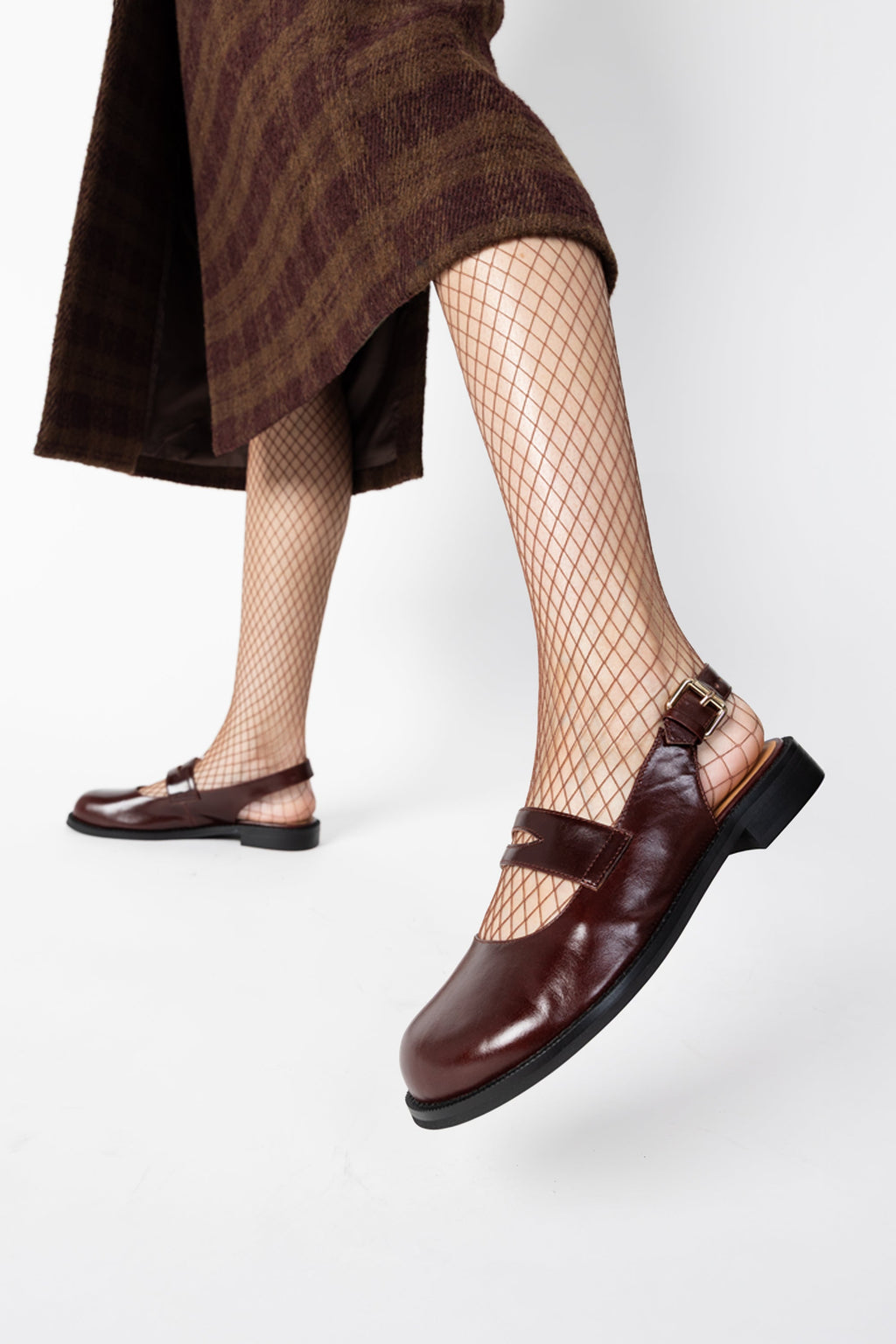 INTENTIONALLY __________. Vented Chunky Slingback Maryjane Shoes