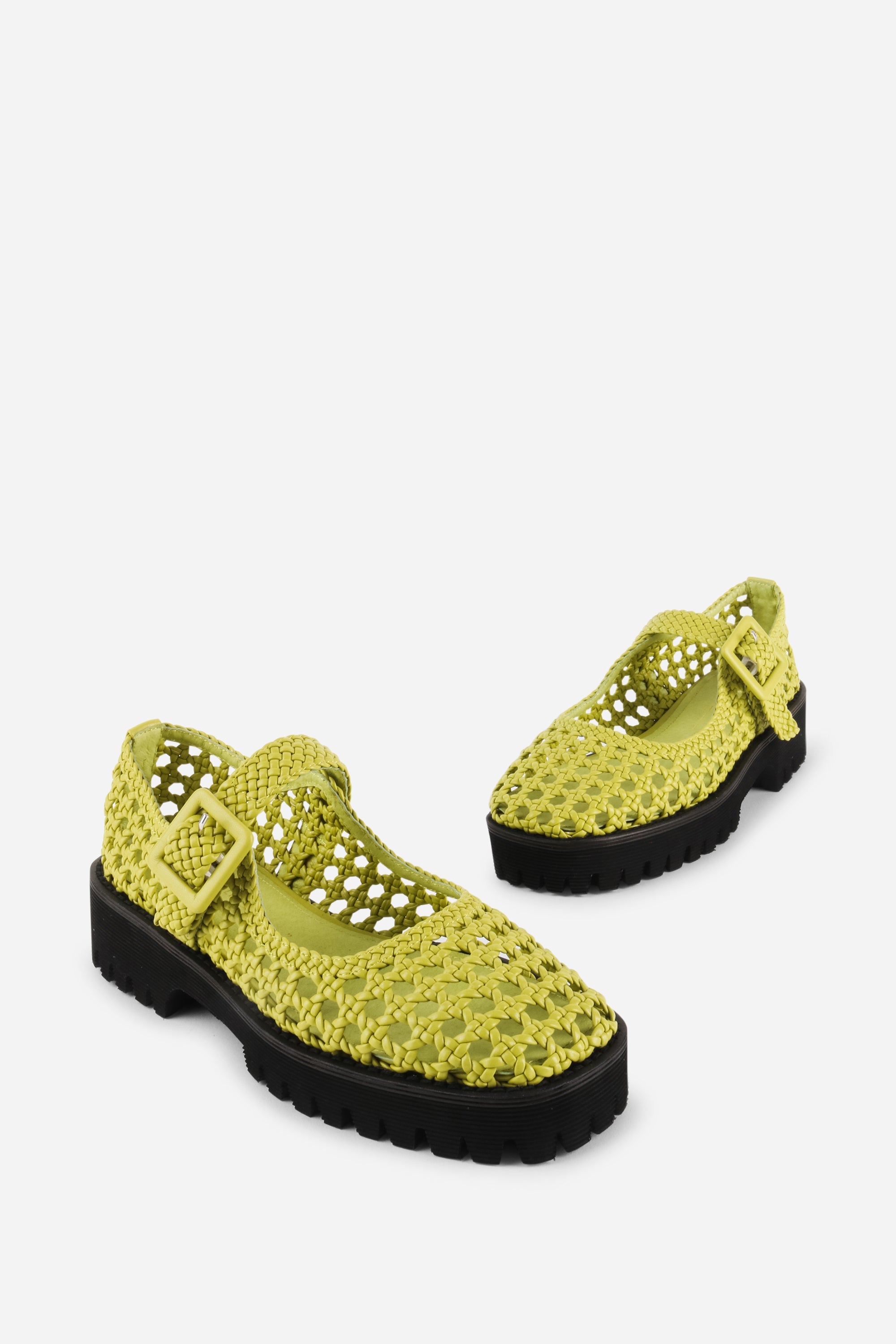 "INTENTIONALLY __________." Veronique Woven Mary Jane Flat