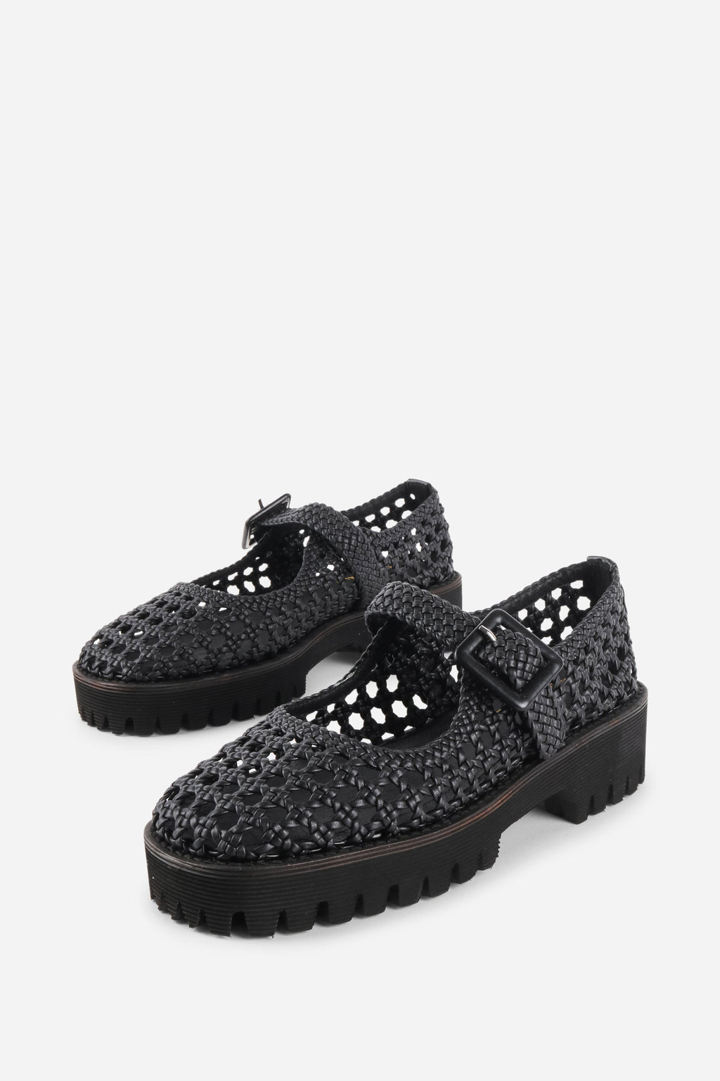 "INTENTIONALLY __________." Veronique Woven Mary Jane Flat