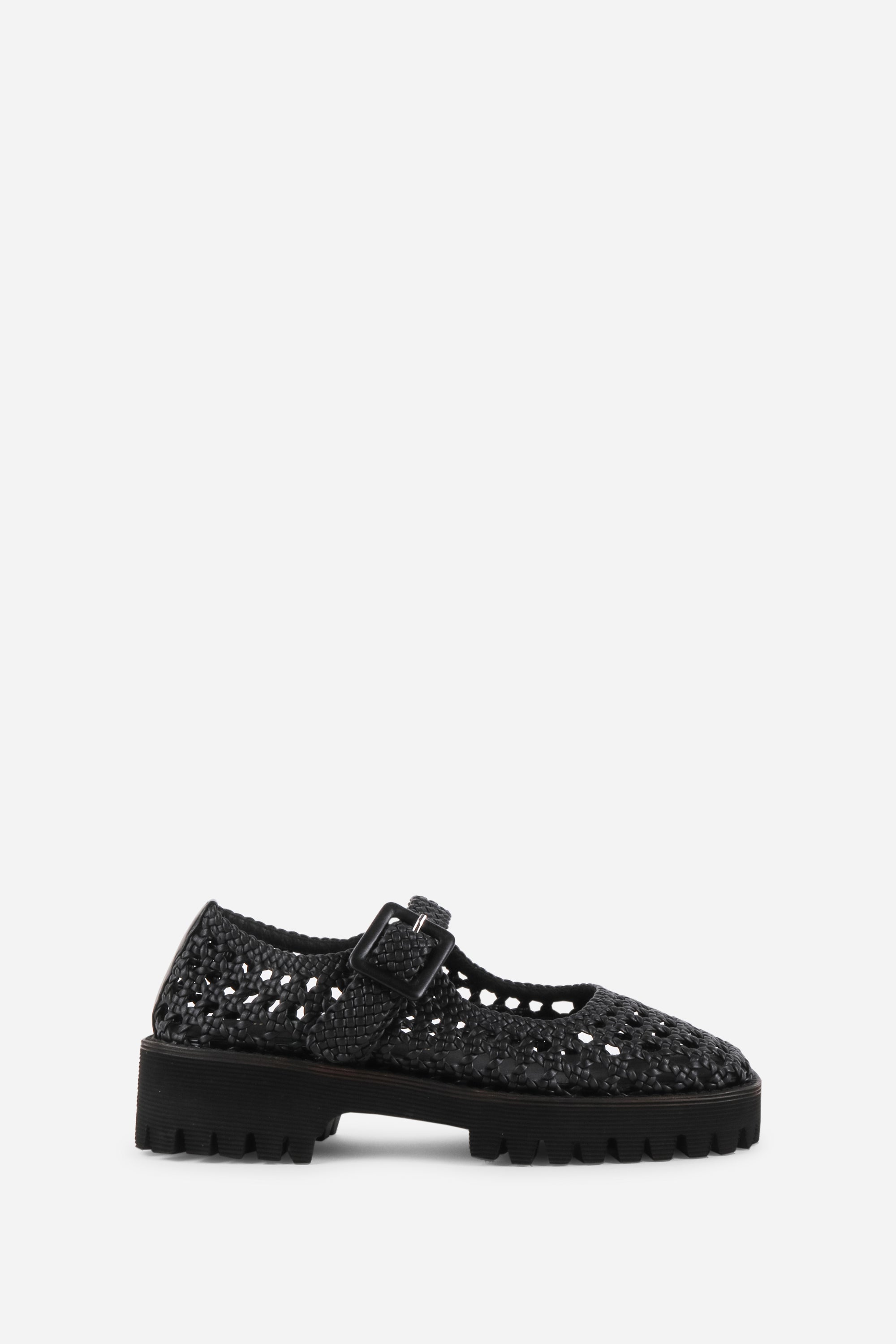 "INTENTIONALLY __________." Veronique Woven Mary Jane Flat