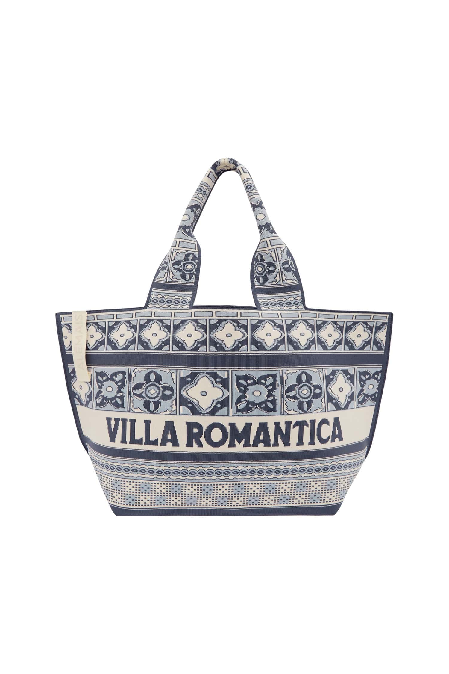 ALEMAIS Villa Romantica Jacquard Maxi Tote - Blue