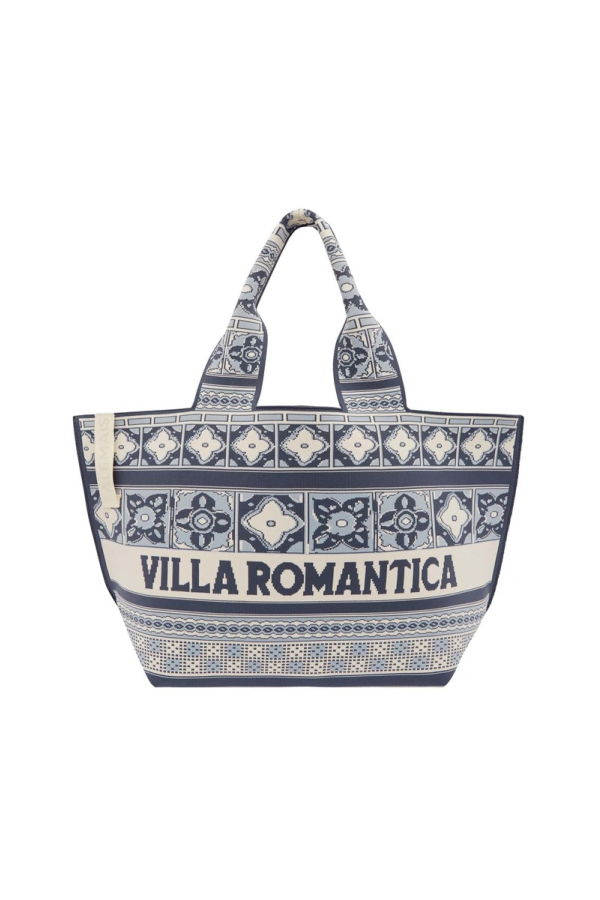 ALEMAIS Villa Romantica Jacquard Maxi Tote - Blue