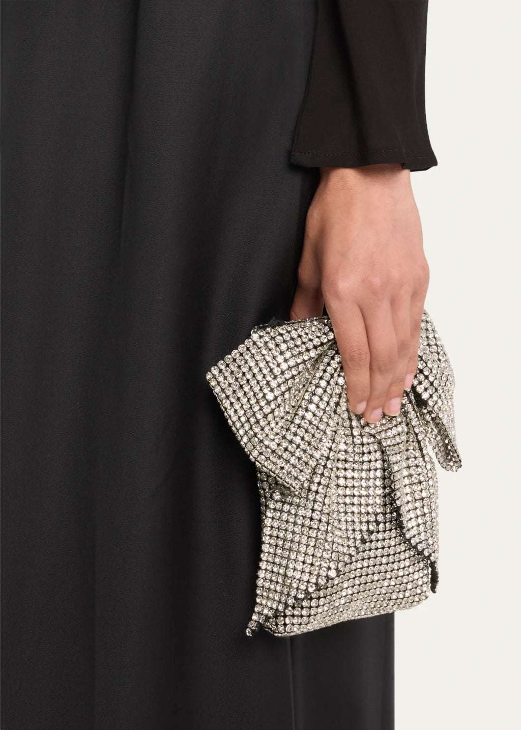 Loeffler Randall Violet Bow Crossbody - Silver