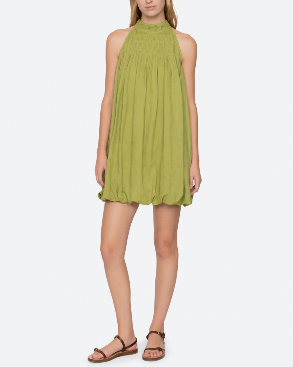 Sea NY Violet Halter Mini Dress - Green