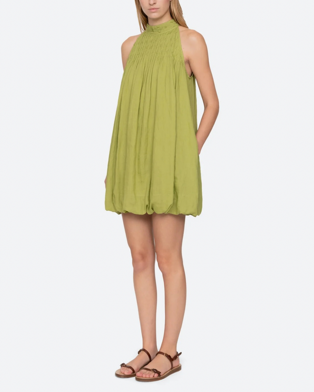 Sea NY Violet Halter Mini Dress - Green