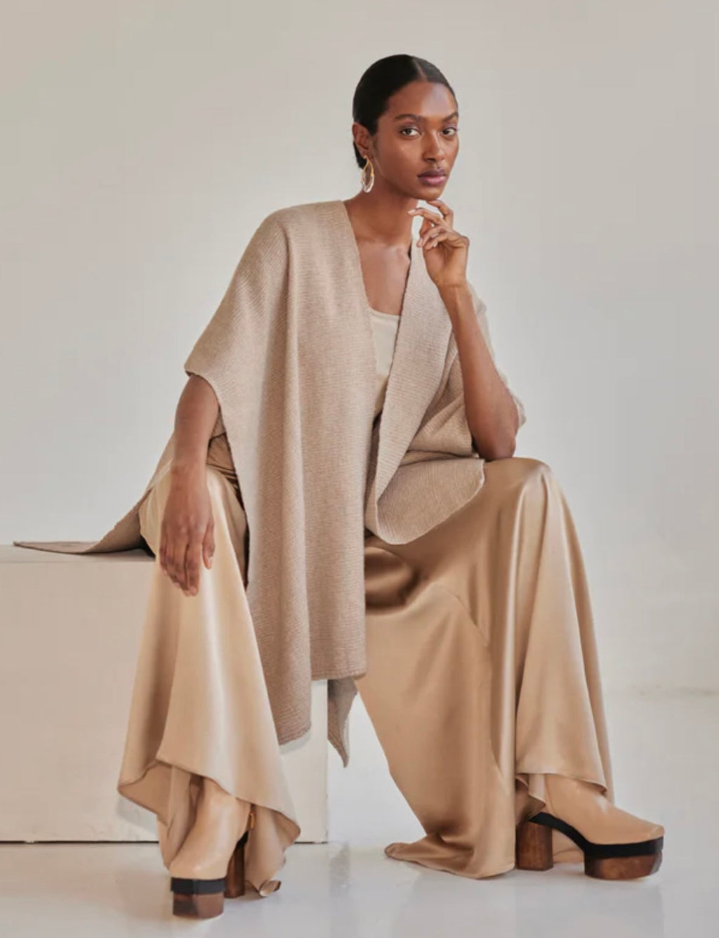 VOZ Solid Alpaca Duster