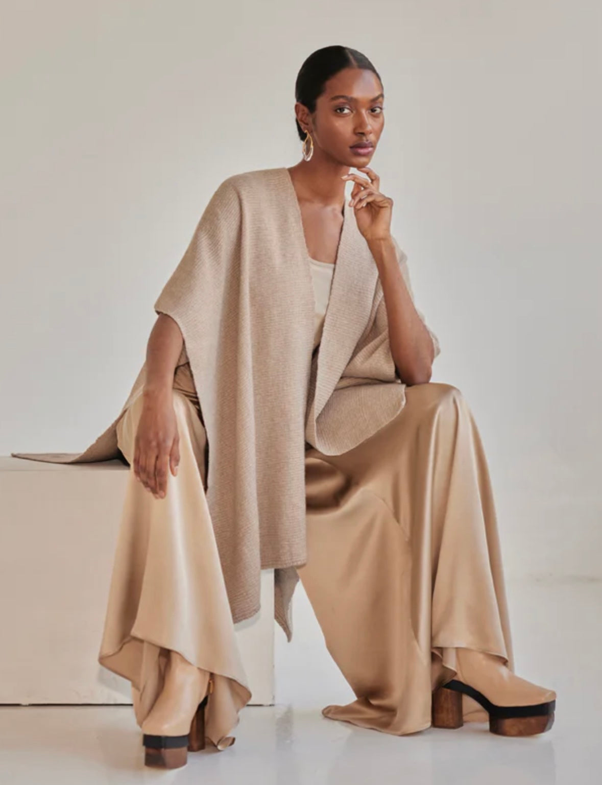 VOZ Solid Alpaca Duster