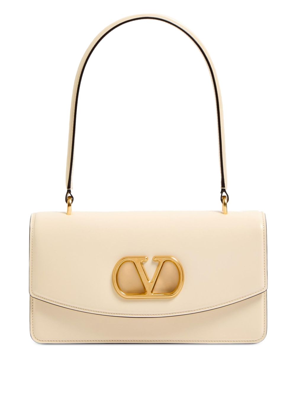 Valentino Garavani Vain Leather Top Handle Bag - White