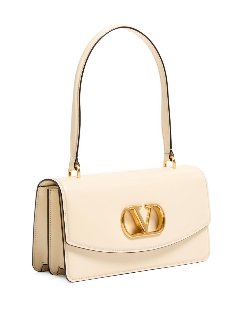 Valentino Garavani Vain Leather Top Handle Bag - White