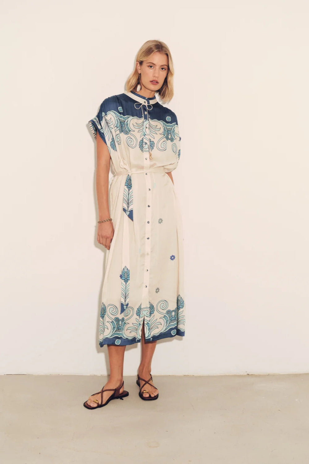 Carolina K Valerie Kaftan - Tiles Cream