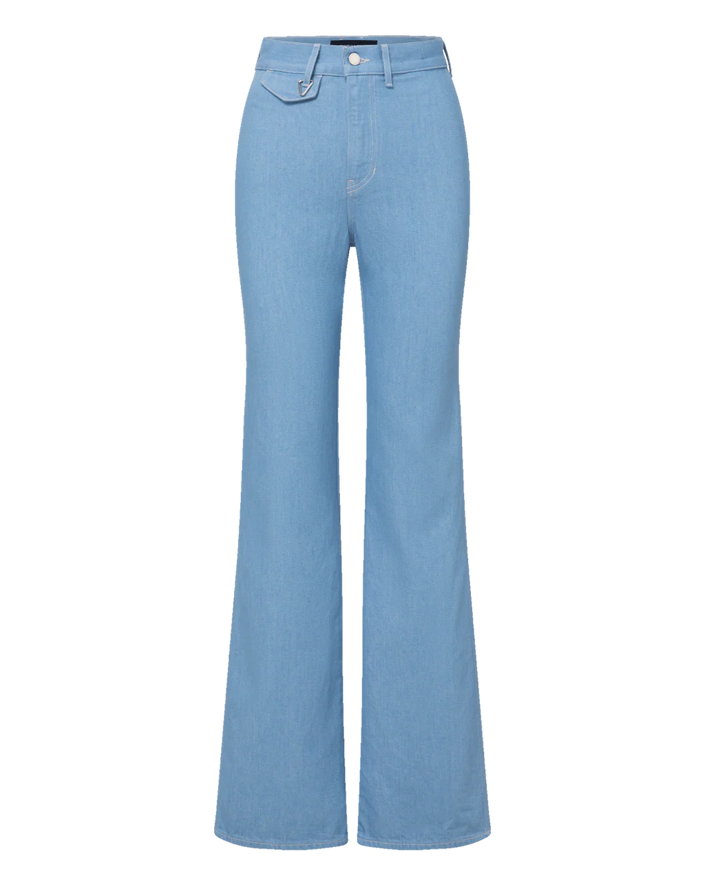 Veronica Beard Crosbie Flap-Pocket Slim Wide-Leg Jeans - Bayside