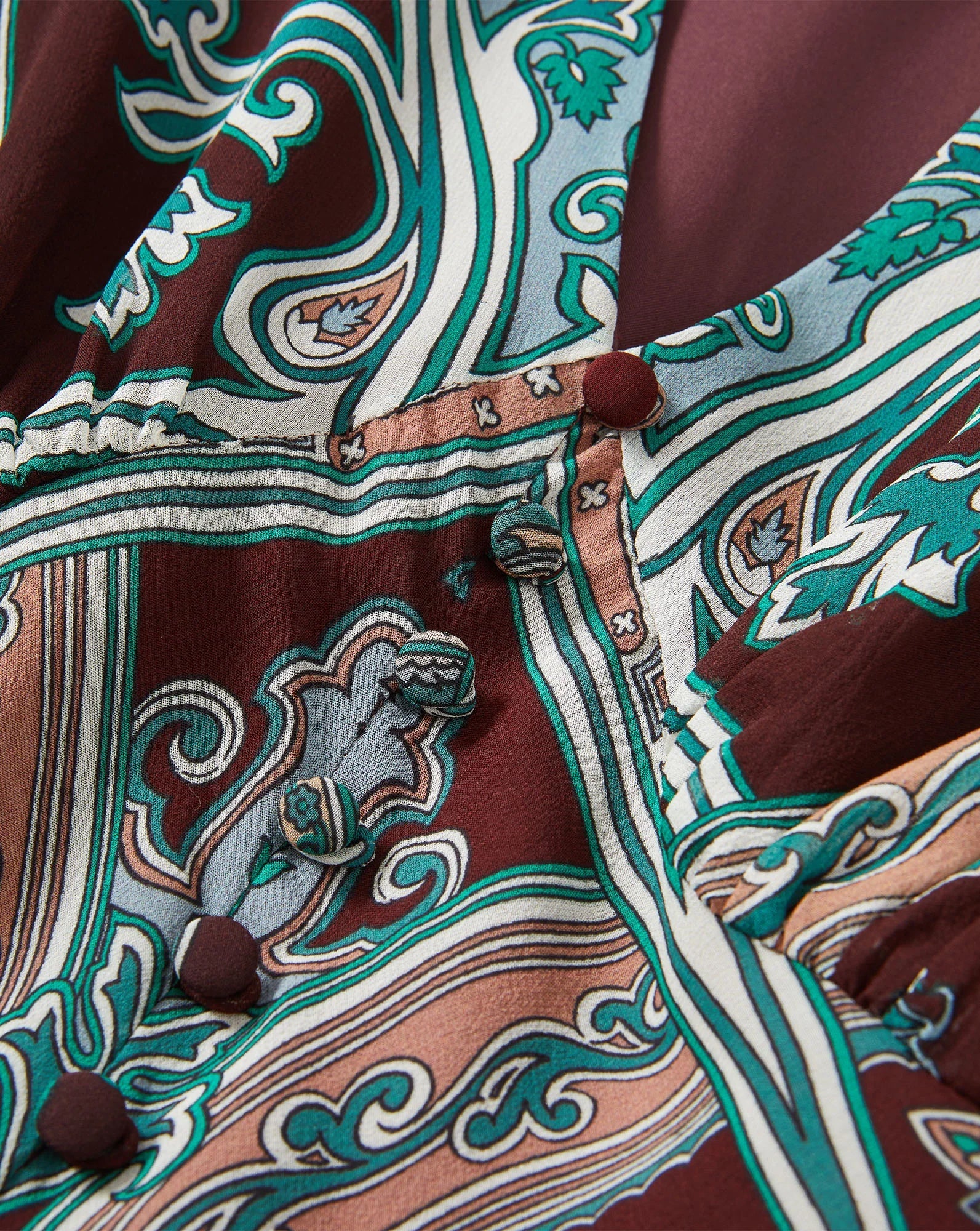 Veronica Beard Daciana Silk Maxi Dress - Raisin Multi