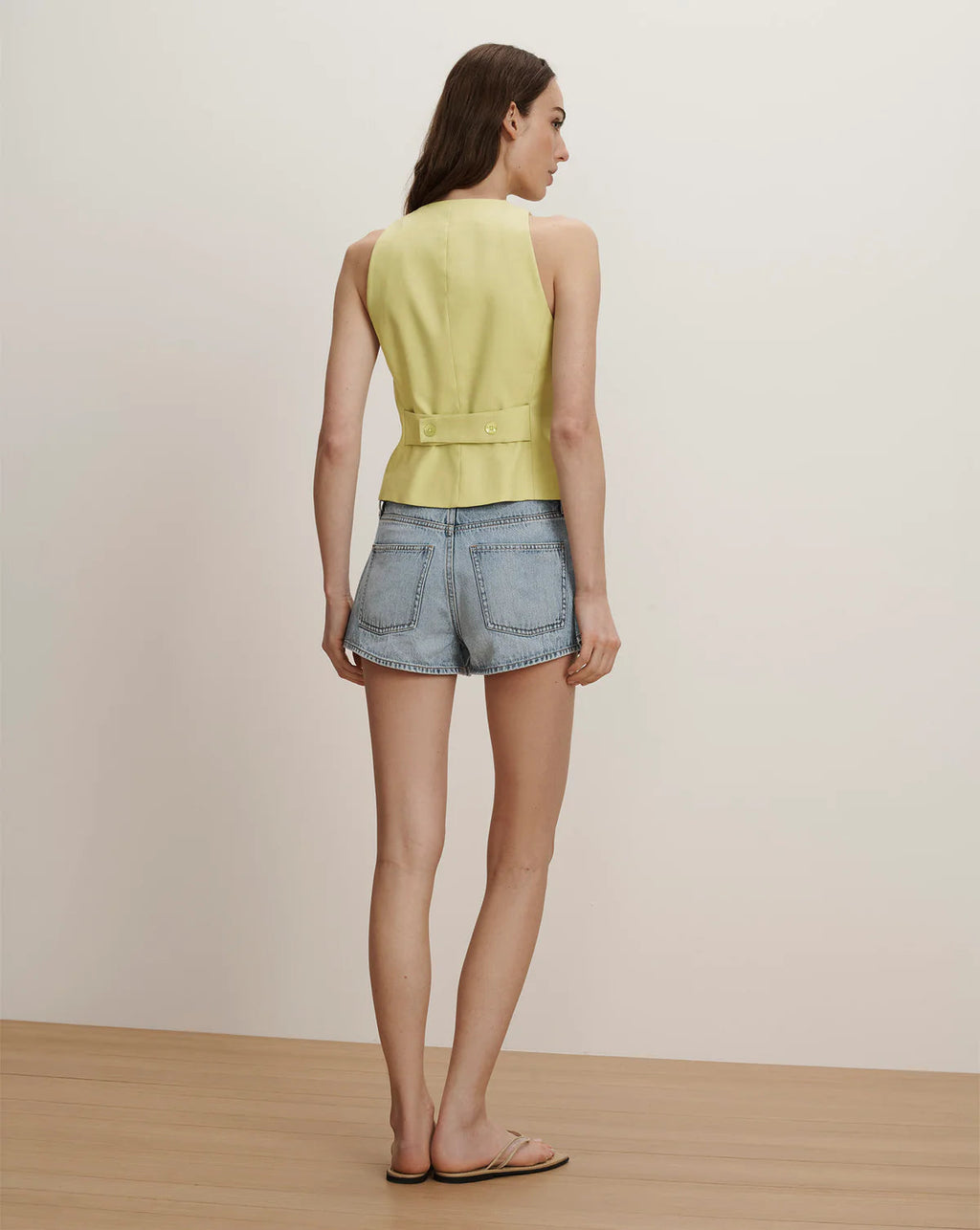Veronica Beard Hartwell Linen Vest - Pistachio