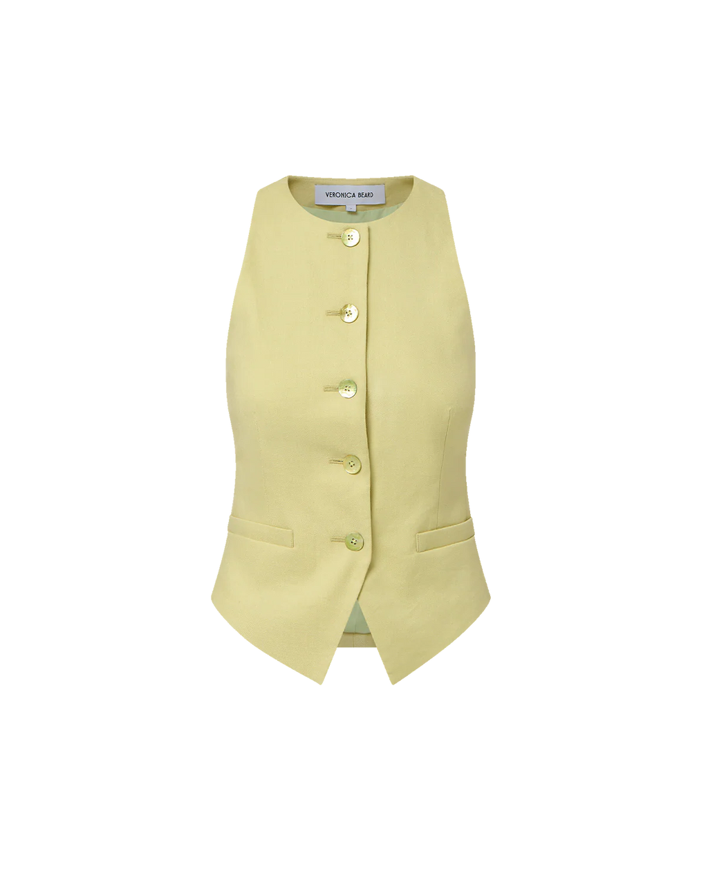 Veronica Beard Hartwell Linen Vest - Pistachio