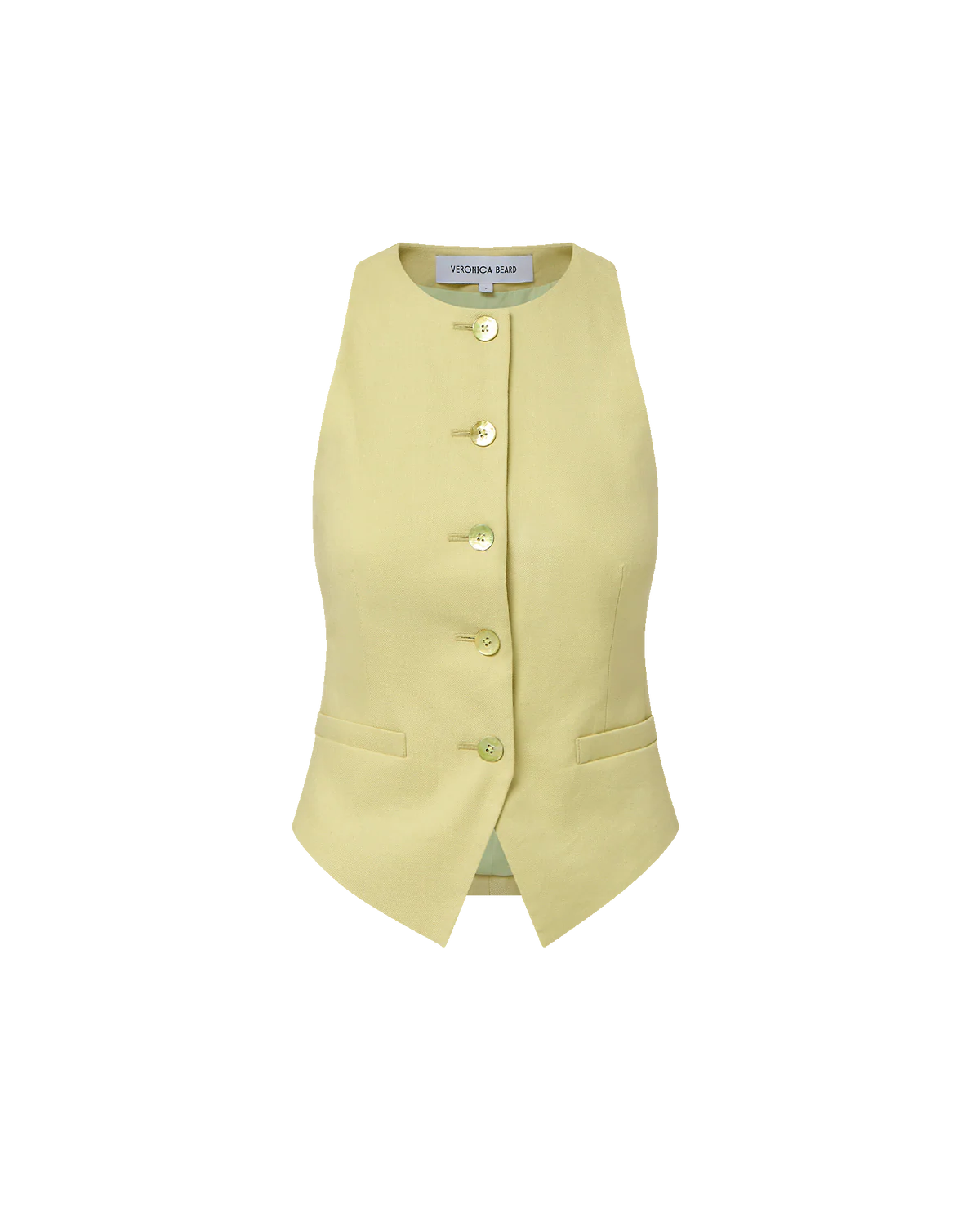 Veronica Beard Hartwell Linen Vest - Pistachio