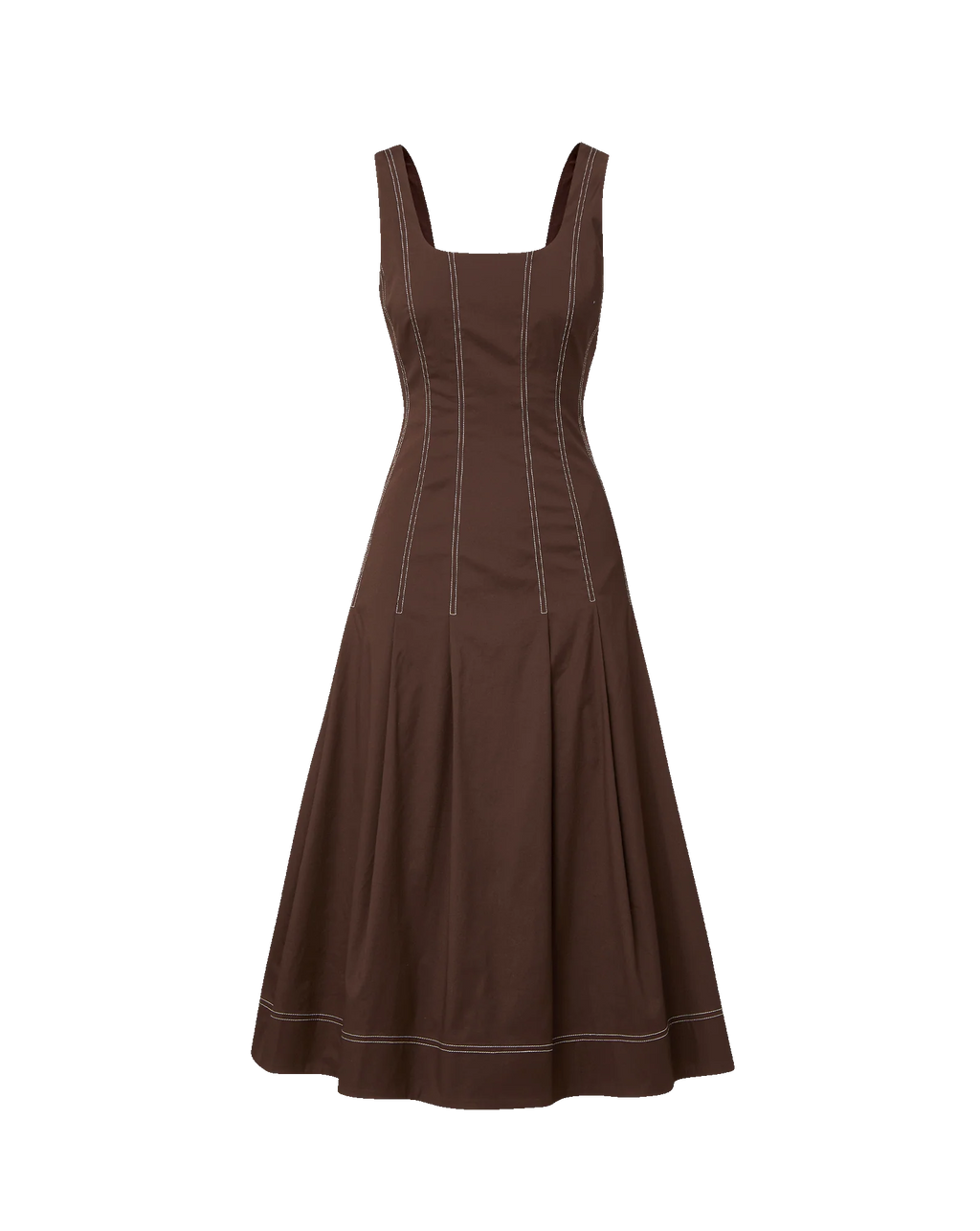Veronica Beard Jolie Cotton Poplin Midi Dress