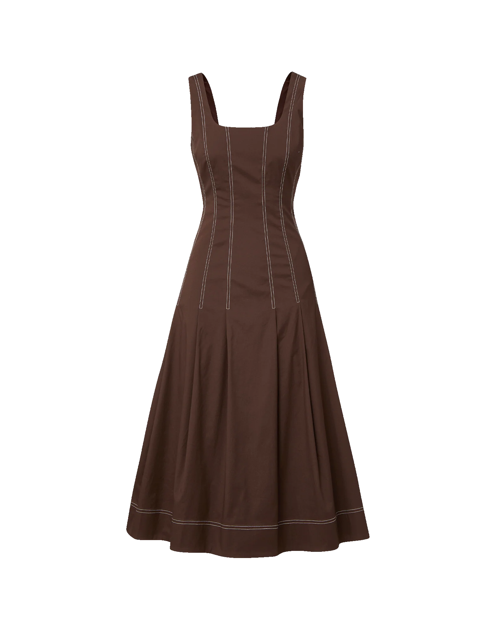 Veronica Beard Jolie Cotton Poplin Midi Dress