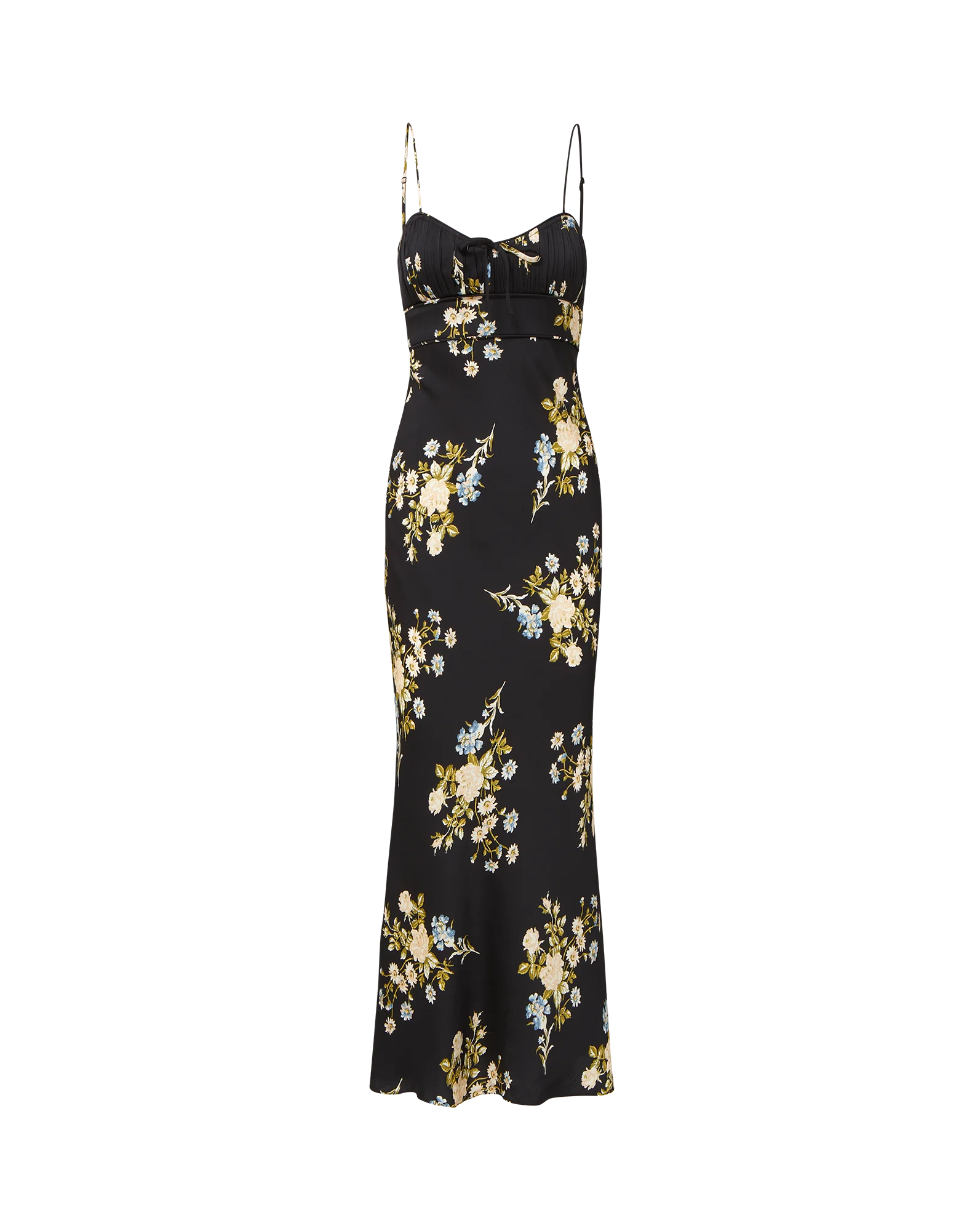 Veronica Beard Kieren Floral Slip Dress - Black Multi