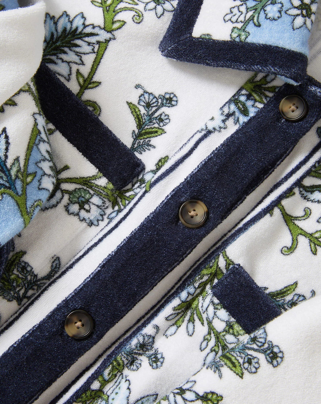 Veronica Beard Novelle Terry Button-Down Cardigan Shirt