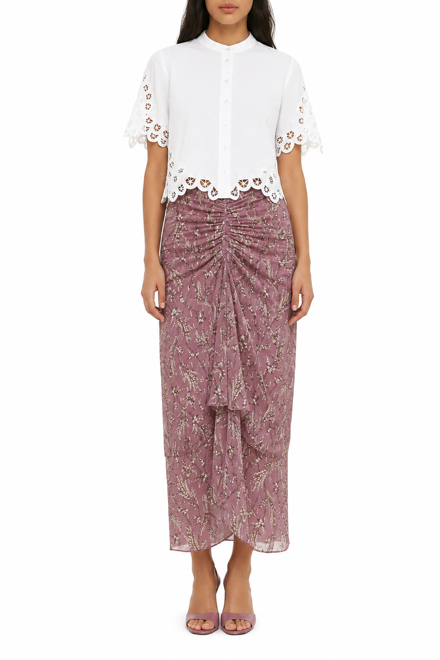 Veronica Beard Sira Skirt - Orchid Haze Multi