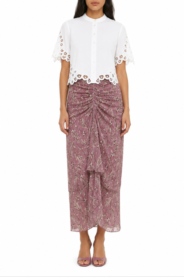 Veronica Beard Sira Skirt - Orchid Haze Multi