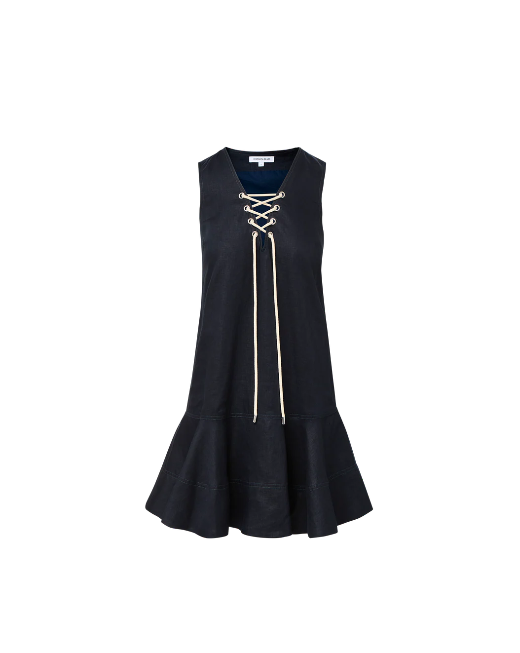 Veronica Beard Treena Linen Mini Dress - Navy
