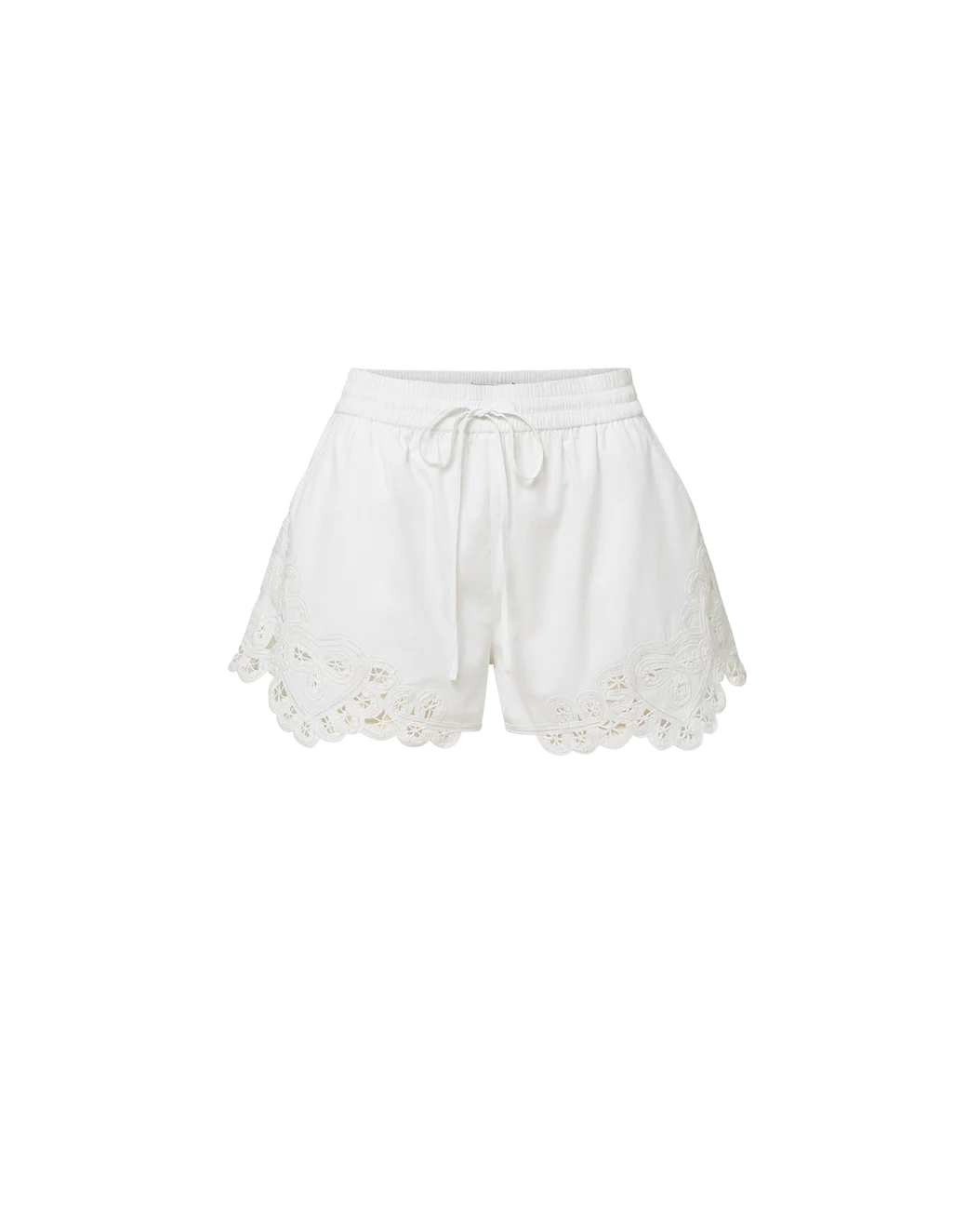 Veronica Beard Vivaldi Lace-Trim Shorts - White
