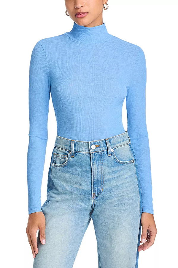 Veronica Beard Wyeth Turtleneck - Blue Jasper