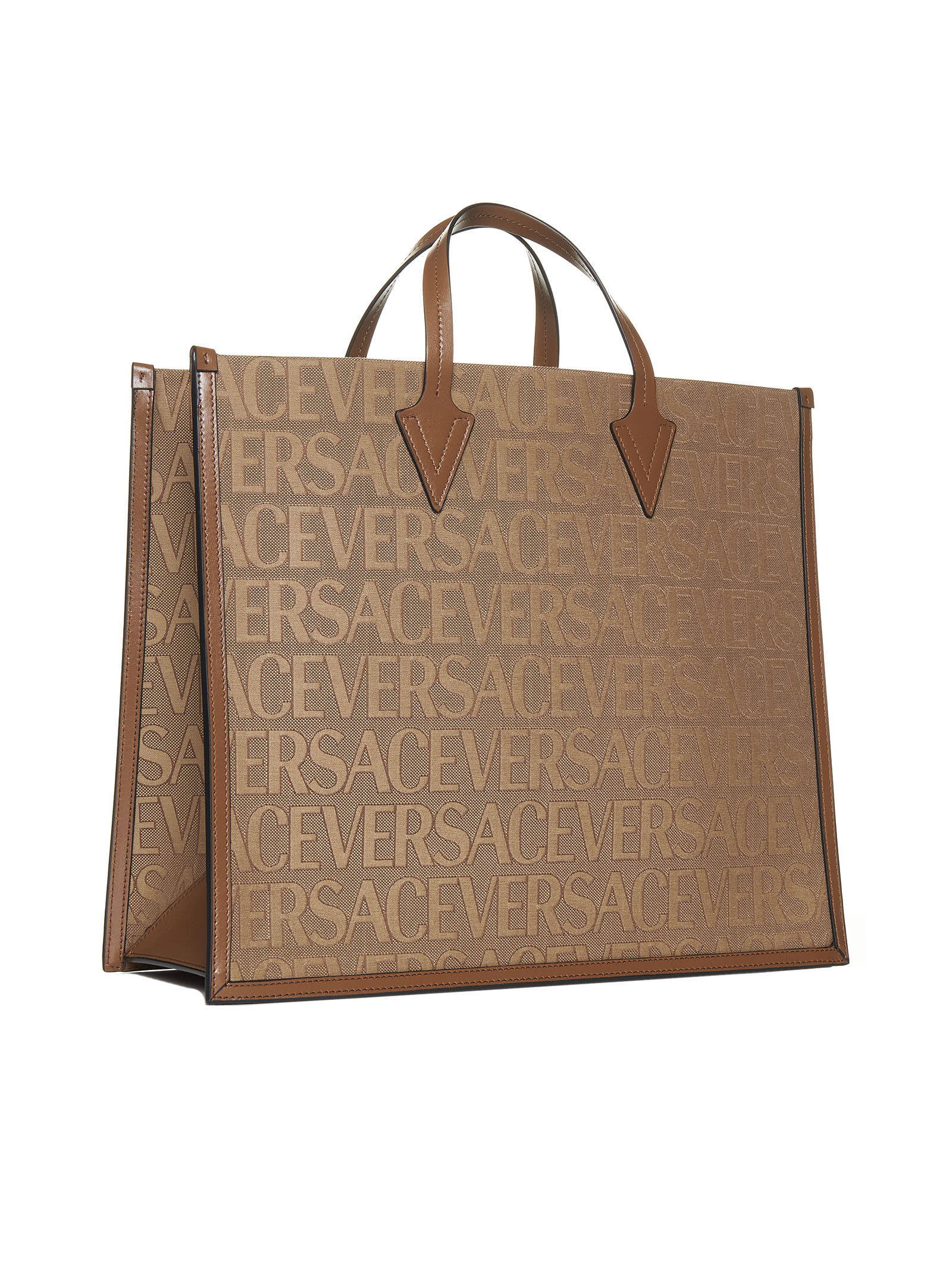 Versace Allover Shopper Bag - Brown