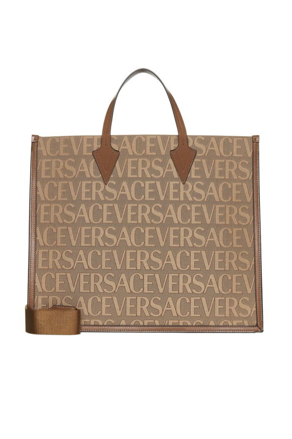 Versace Allover Shopper Bag - Brown